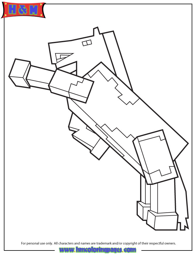 Minecraft Coloring Pages For Boys
 Minecraft Horse Coloring Page