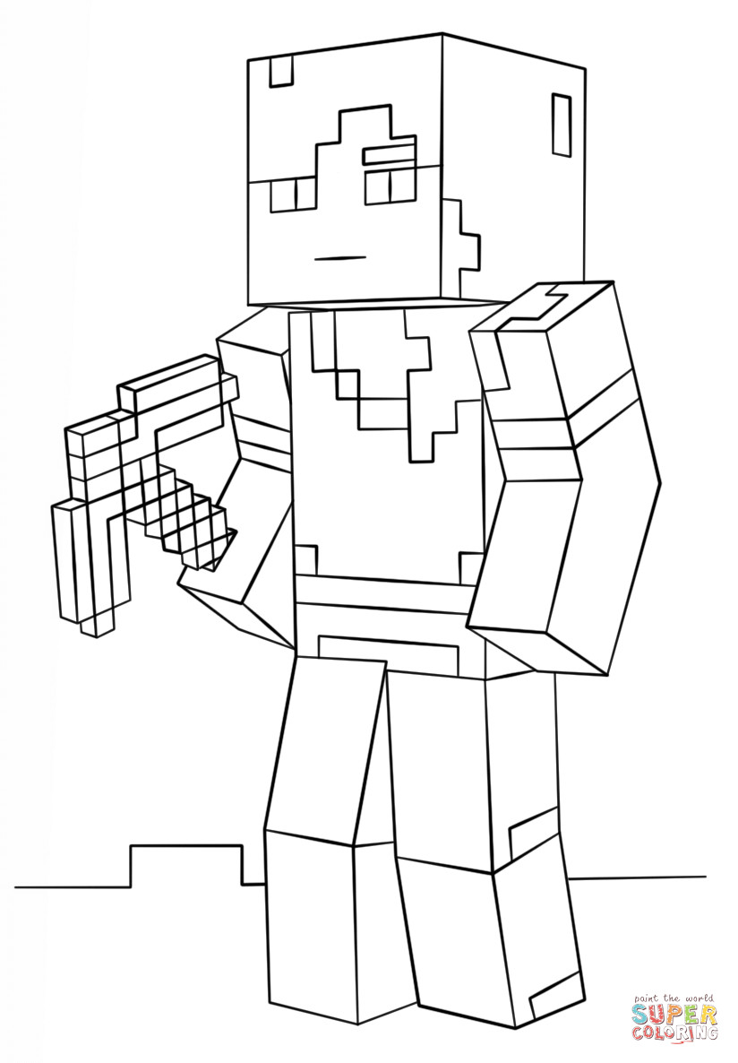 Minecraft Printables Coloring Pages
 Minecraft Alex coloring page