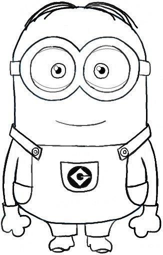 Minion Coloring Pages For Kids
 Kevin The Minion And Laser Gun In Despicable Me Coloring
