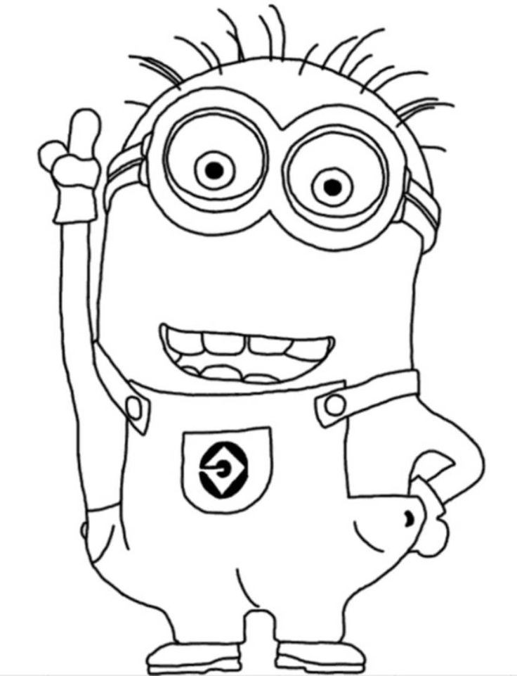 Minion Coloring Pages For Kids
 Minion Coloring Pages Smart & happy kids