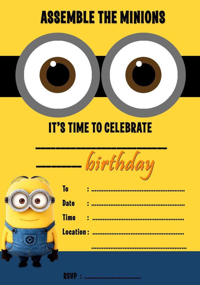 Minions Birthday Party Invitation
 25 best ideas about Minion birthday invitations on