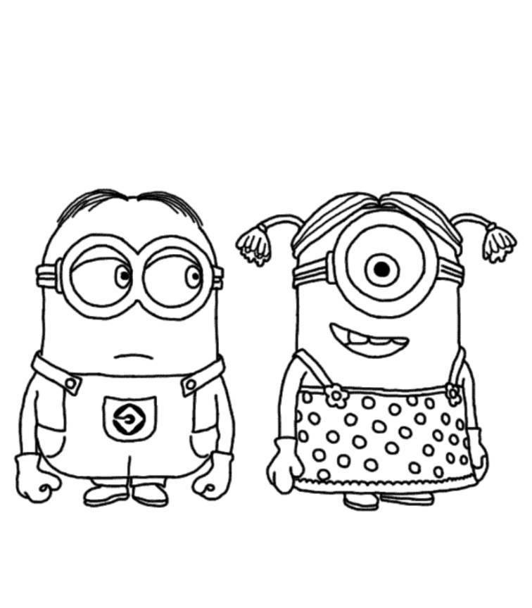 Minions Coloring Pages To Print
 Despicable Me Minion Coloring Pages Coloring Home