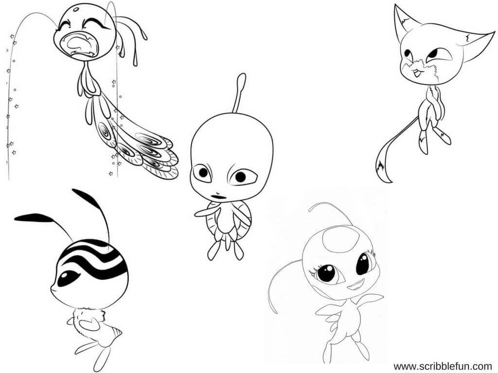Miraculous Ladybug Coloring Pages Printable
 Free Printable Miraculous Ladybug and Cat Noir Coloring Pages