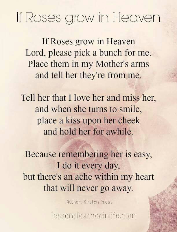 Missing Mother Quotes
 25 best ideas about Mom In Heaven on Pinterest