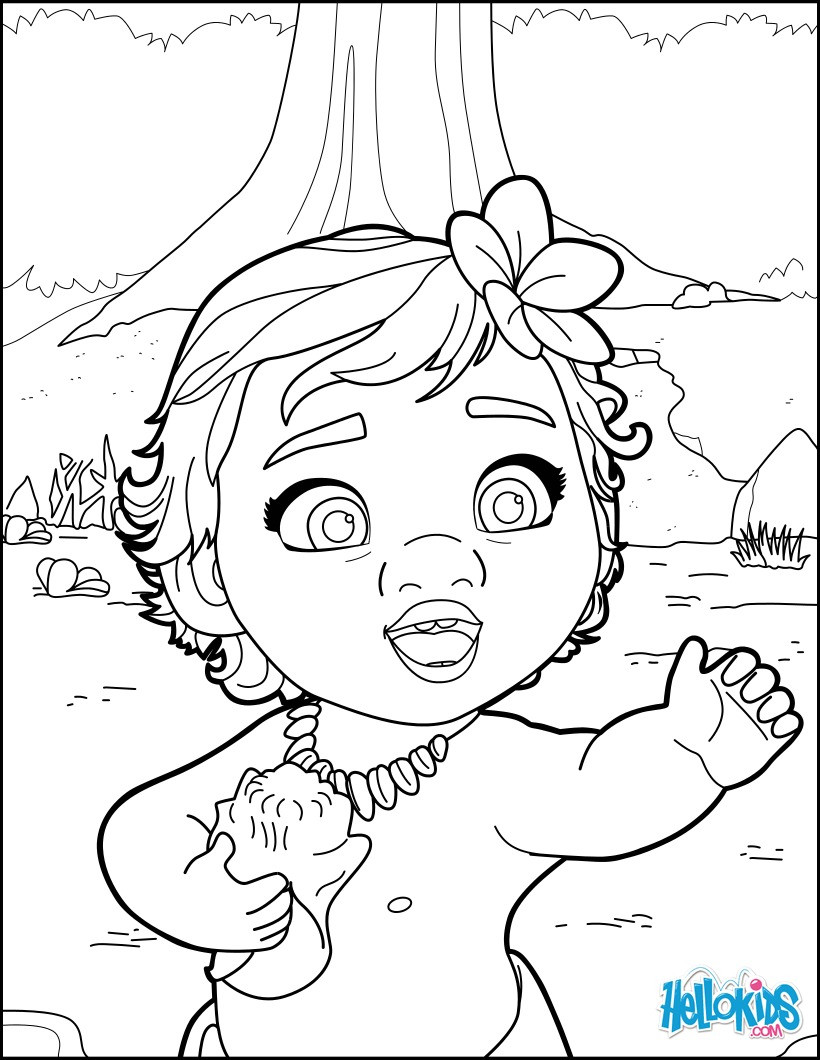 Moana Coloring Pages For Toddlers
 Baby moana coloring pages Hellokids