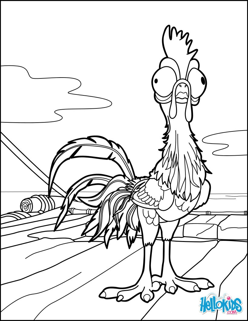 Moana Coloring Pages For Toddlers
 Moana heihei coloring pages Hellokids