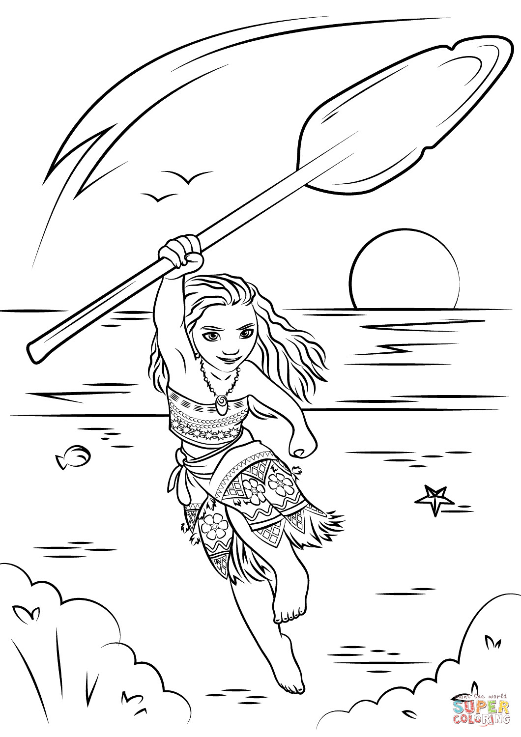 Moana Coloring Pages For Toddlers
 Moana coloring page