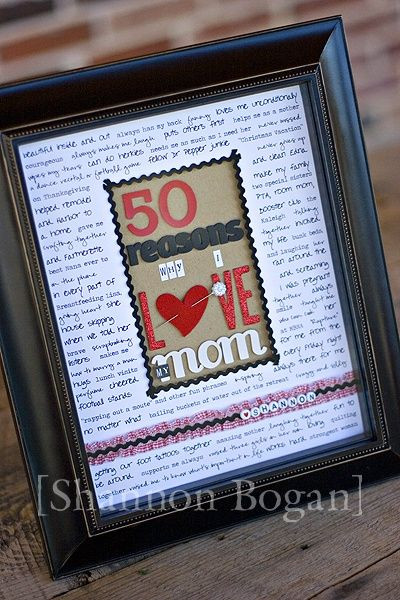 Mom 50Th Birthday Gifts
 I just decided i m making my mom this for her birthday