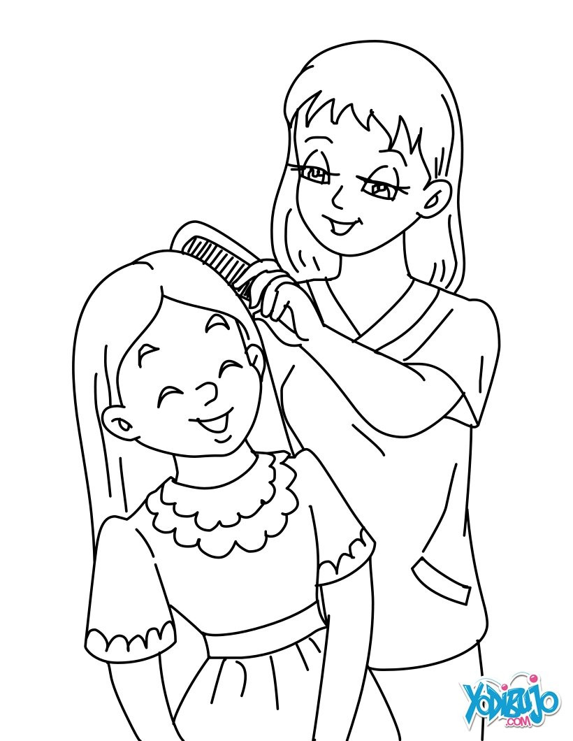 Mom Coloring Pages To Print
 Mother and daughter coloring pages Hellokids