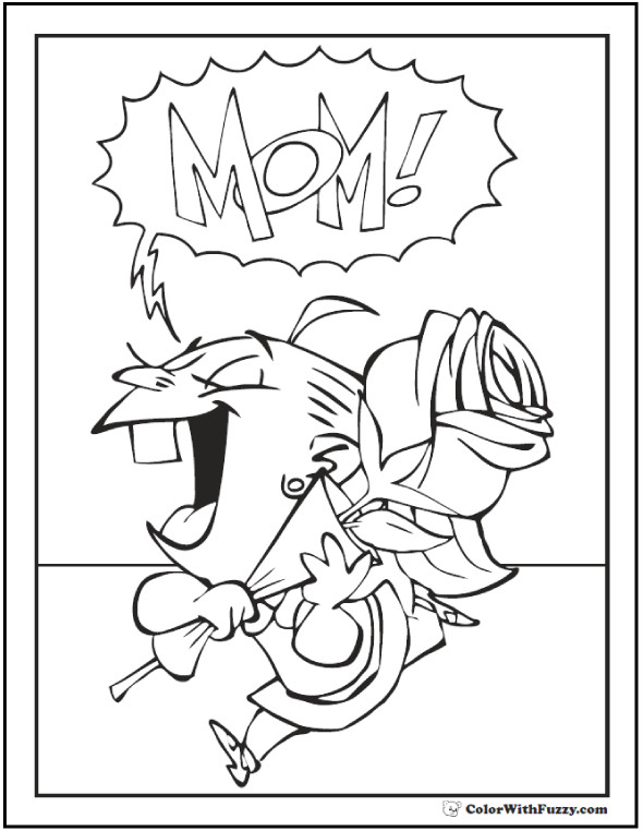 Mom Coloring Pages To Print
 45 Mothers Day Coloring Pages Print And Customize For Mom