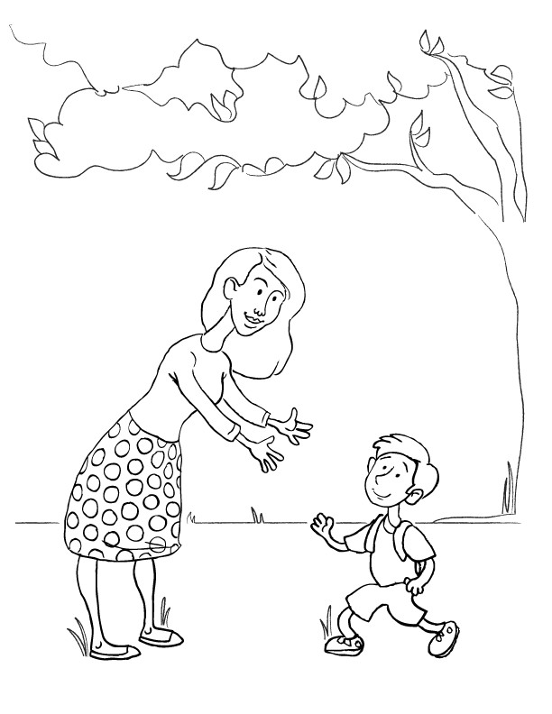 Mom Coloring Pages To Print
 Mother And Child Coloring Pages