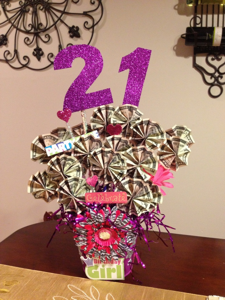 Money Gift Ideas For Birthdays
 21st Birthday Money Basket Great t idea Money tree