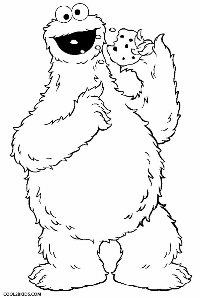 Monster Coloring Pages Printable
 Printable Cookie Monster Coloring Pages For Kids