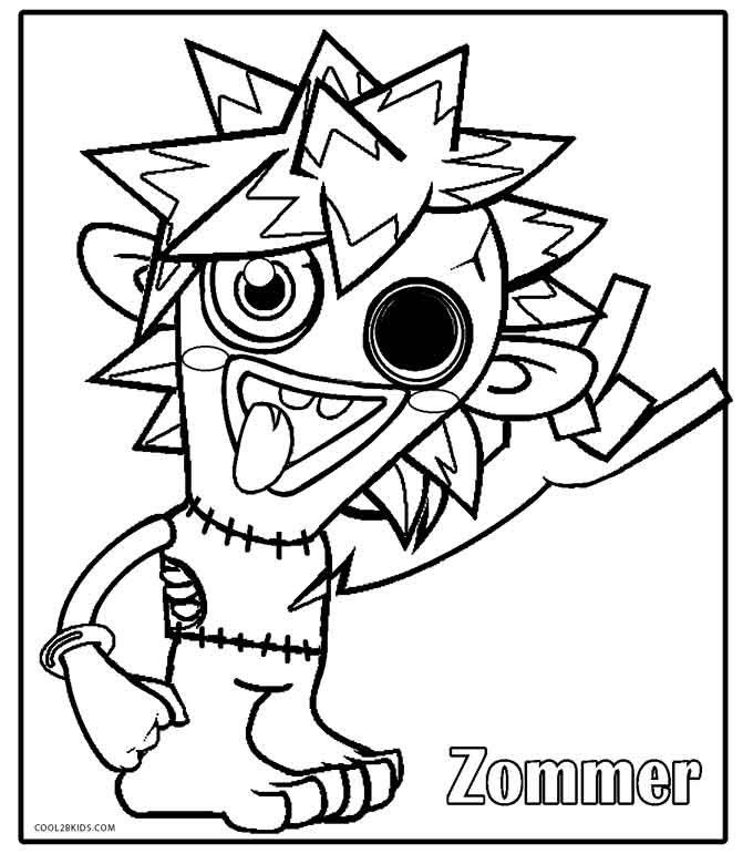 Monster Coloring Pages Printable
 Printable Moshi Monsters Coloring Pages For Kids