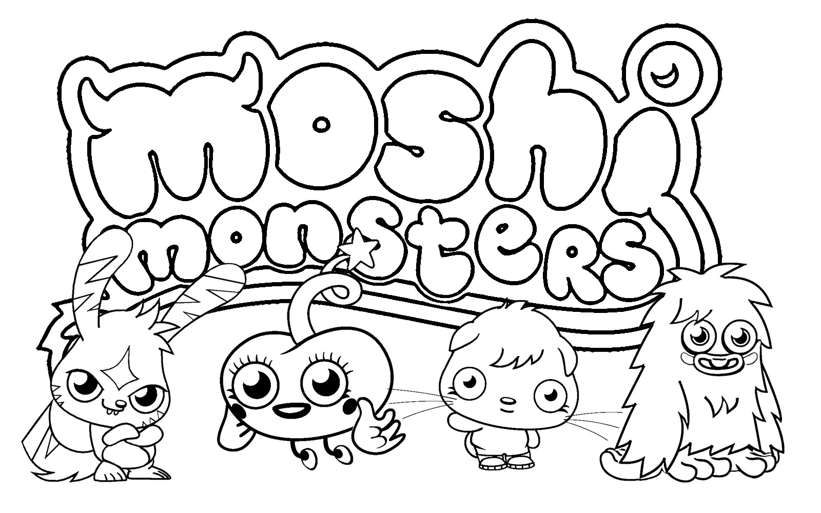 Monster Coloring Pages Printable
 Free Printable Moshi Monster Coloring Pages For Kids