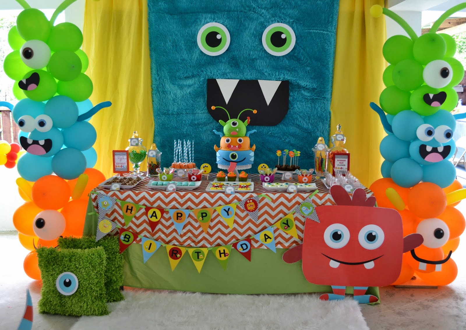 Monster Inc Birthday Party
 Partylicious Events PR Little Monster Birthday Bash