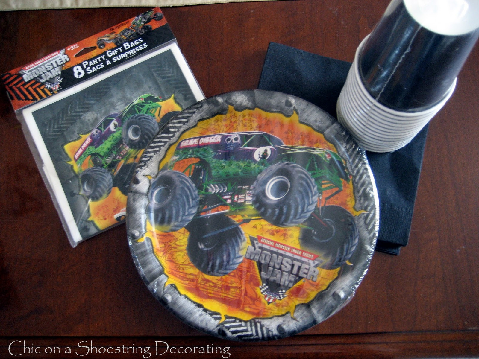 Monster Jam Birthday Decorations
 Chic on a Shoestring Decorating Monster Jam Birthday Party