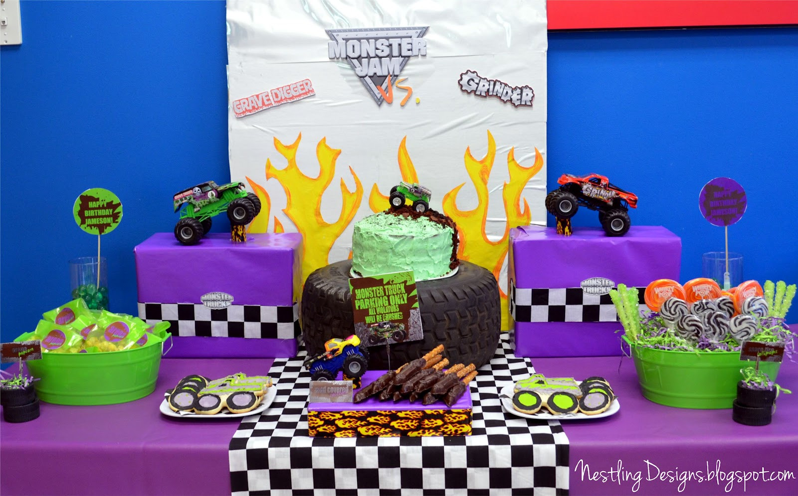 Monster Truck Birthday Party
 Nestling Monster Truck Party Reveal