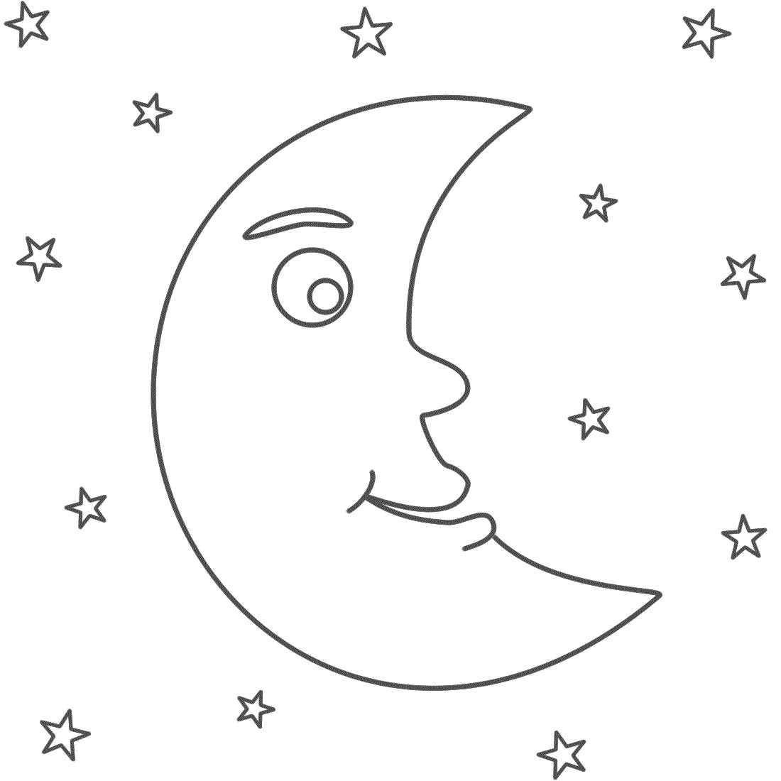 Moon And Stars Coloring Pages Printable
 Moon And Stars Coloring Pages For Kids