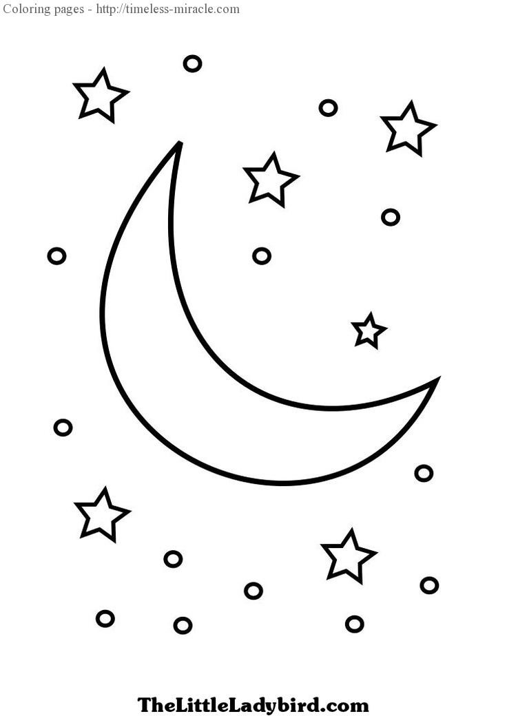 Moon And Stars Coloring Pages Printable
 Moon and stars coloring pages timeless miracle