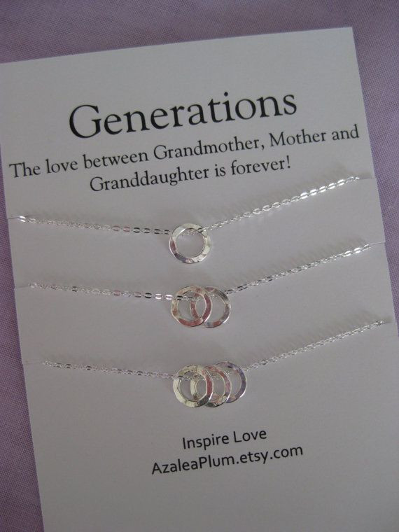 Mother And Daughter Gift Ideas
 Generations Necklace Solid Sterling Silver Necklace