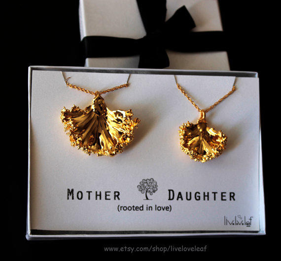 Mother Daughter Gift Ideas
 Mother daughter jewelry matching Gold from LiveLoveLeaf