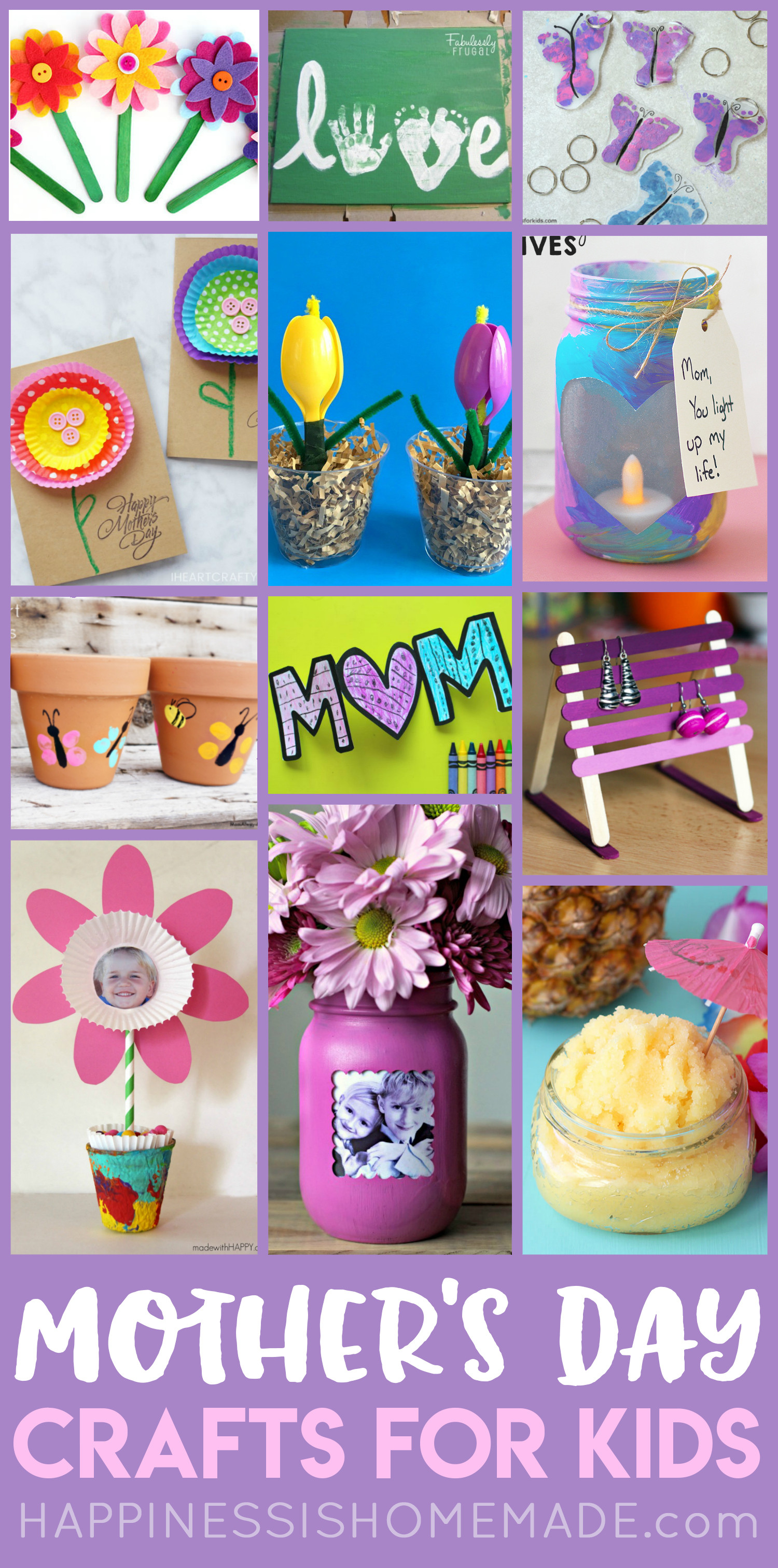 Mother Day Craft Gift Ideas
 Easy Mother s Day Crafts for Kids Happiness is Homemade