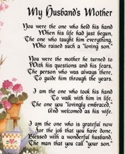 Mother N Law Quotes
 Sweet Mother In Law Quotes QuotesGram