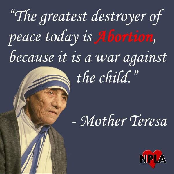 Mother Teresa Abortion Quote
 98 best images about C Santa Teresa di Calcutta on