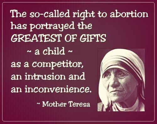 Mother Teresa Abortion Quote
 2068 best images about CF SAINT Mother Teresa on Pinterest