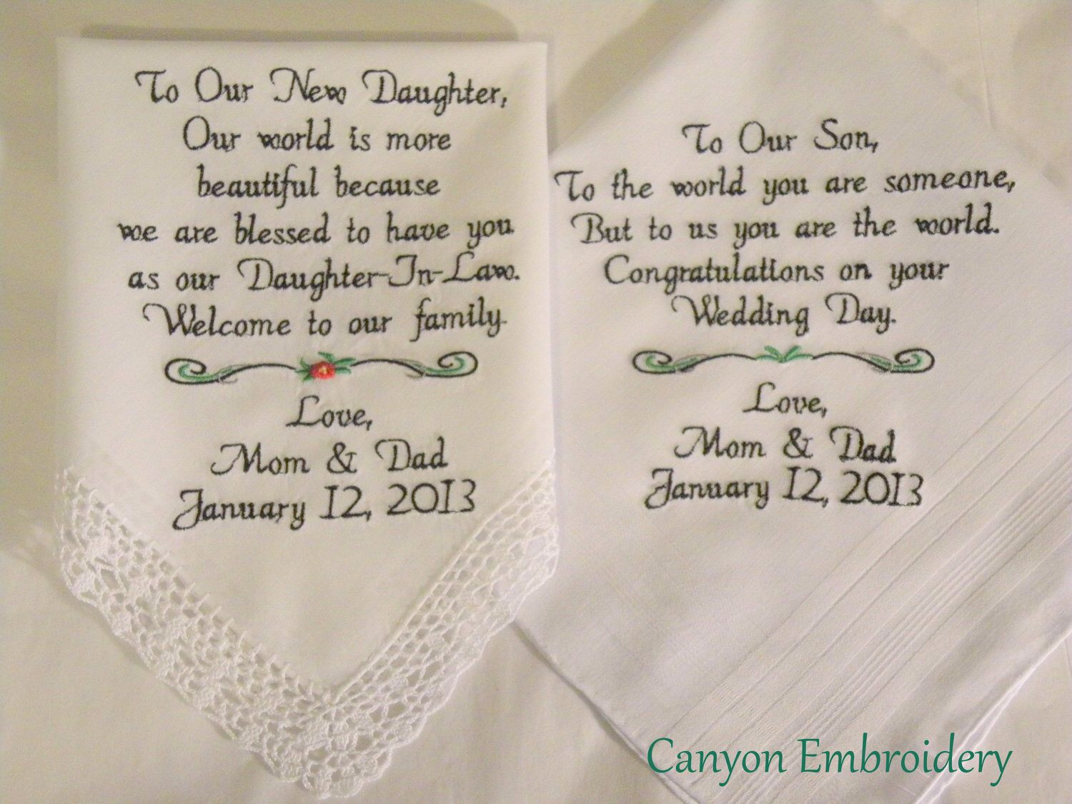 Mother To Daughter Wedding Gift Ideas
 New Daughter Son Wedding Gift From Mom and Dad to the