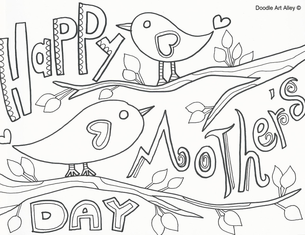 Mothers Day Coloring Pages
 Mothers Day Coloring Pages Doodle Art Alley