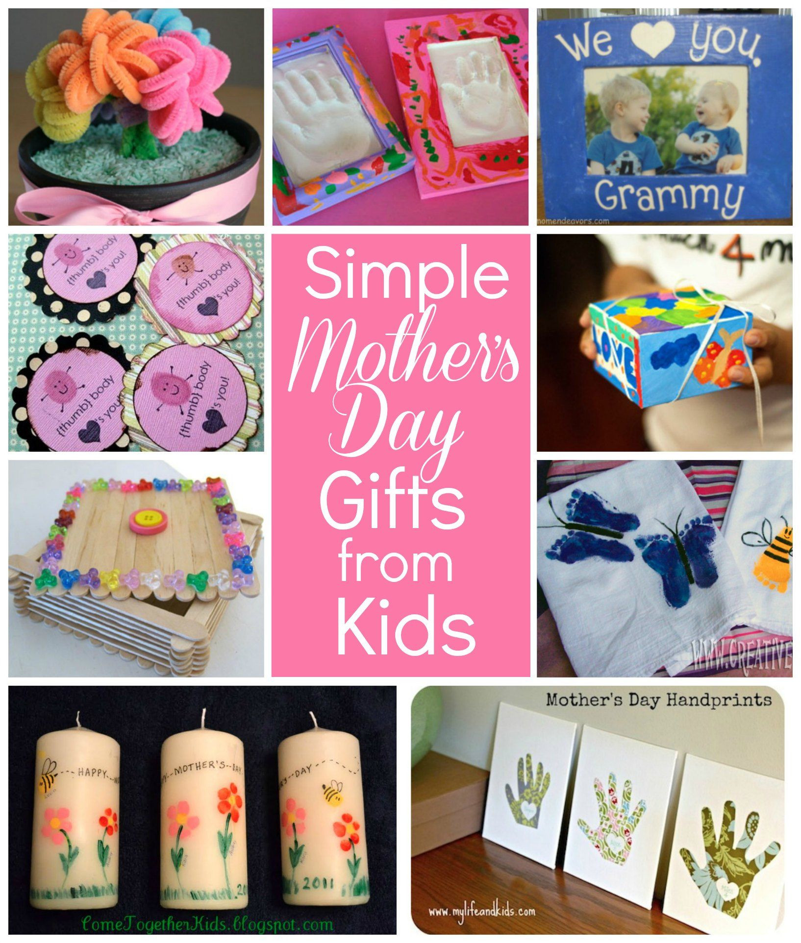 Mothers Day Gift Ideas From Kids
 10 Simple Mothers Day ts kids can make MothersDay via