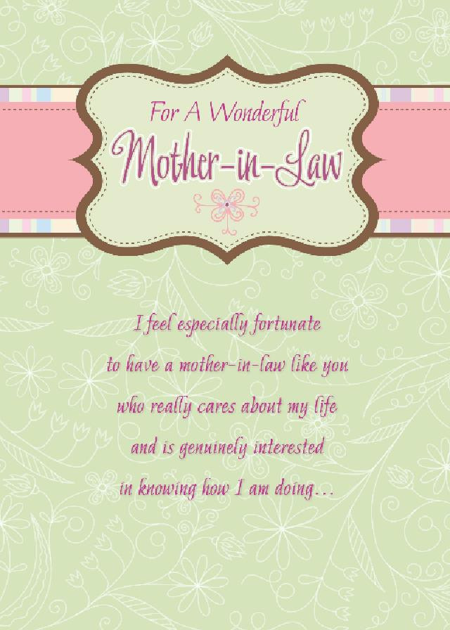 Mothers Day Quotes For Mother In Laws
 For A Wonderful Mother In Law Mother In Law Day