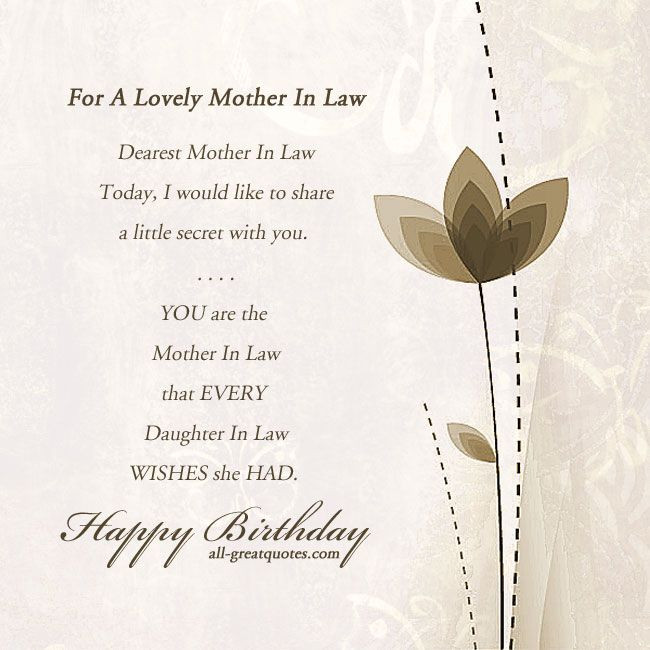 Mothers Day Quotes For Mother In Laws
 motherinlaw happybirthday birthdaycards birthdaywishes