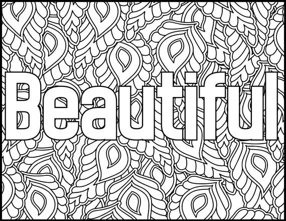 Motivational Coloring Pages For Kids
 Positive Affirmations Coloring Pages for Adults Beautiful