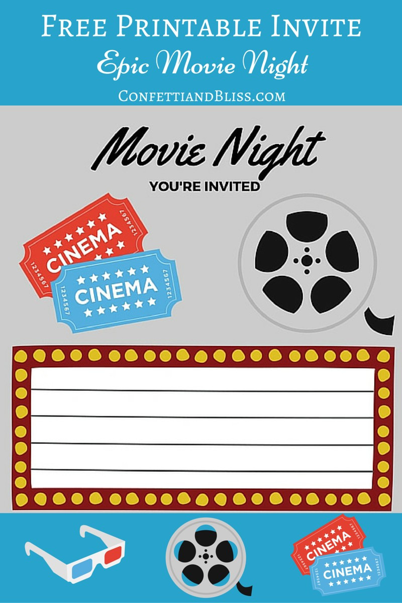 Movie Birthday Party Invitations Printable Free
 FREE Printables