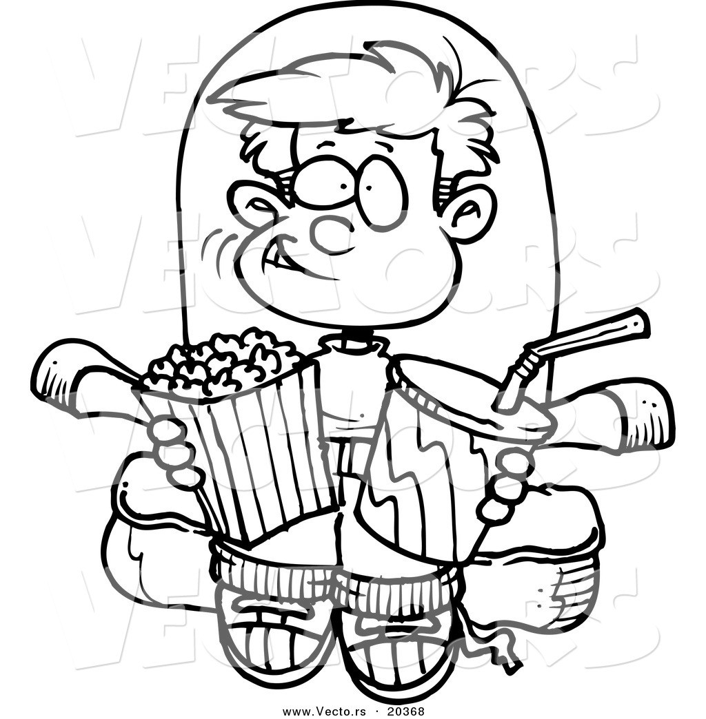 Movie Coloring Pages For Boys
 Watching Movies Clipart