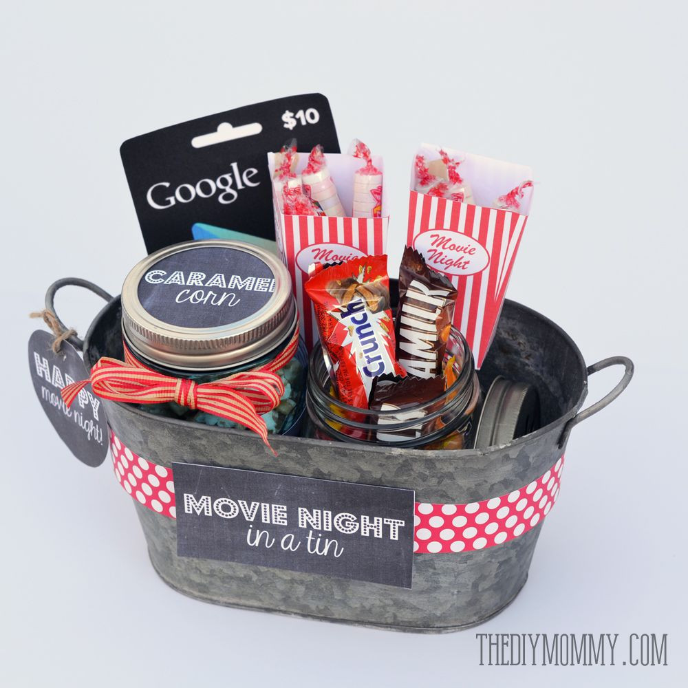 Movie Night Gift Baskets Ideas
 A Gift In a Tin Movie Night in a Tin crafty