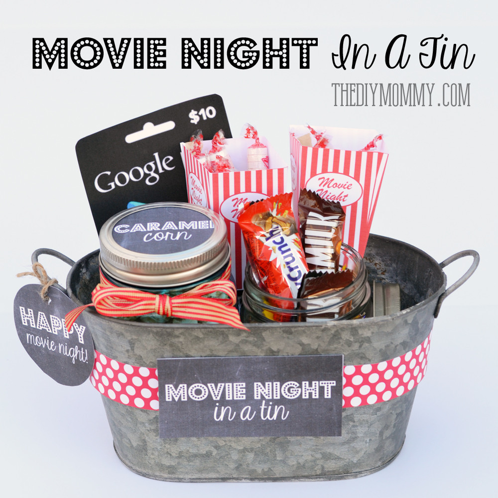 Movie Night Gift Baskets Ideas
 A Gift In a Tin Movie Night in a Tin