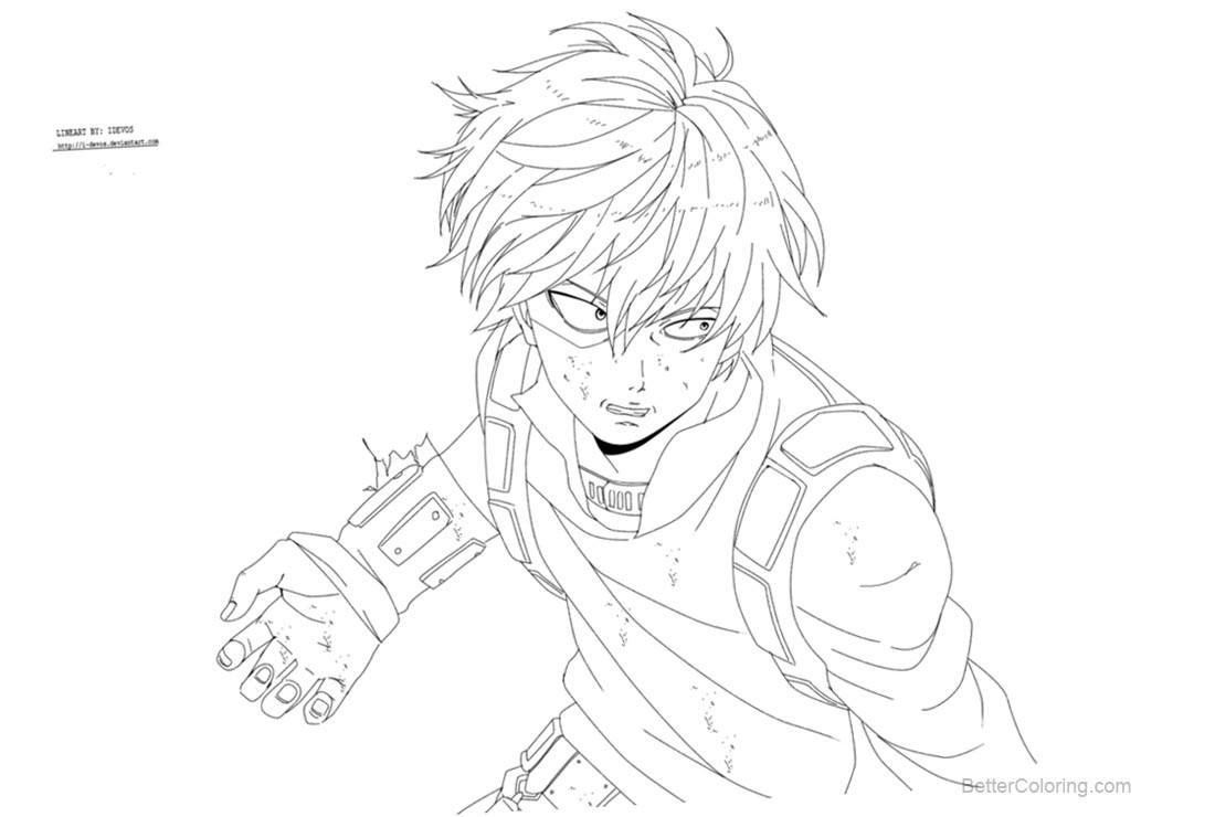 My Hero Academia Coloring Pages
 My Hero Academia Coloring Pages Todoroki by i devos Free