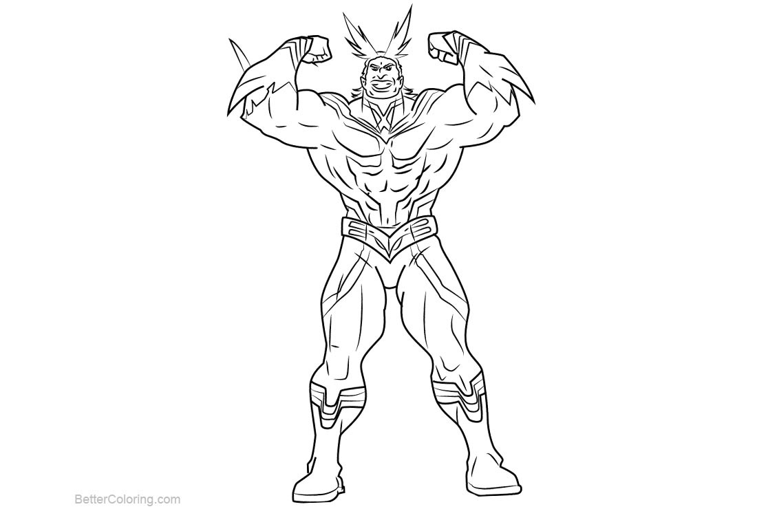 My Hero Academia Coloring Pages
 My Hero Academia Coloring Pages All Might Free Printable