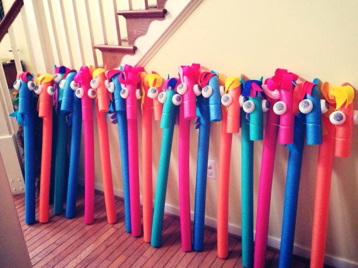 My Little Pony Pool Party Ideas
 My Little Pony pool noodle party favors
