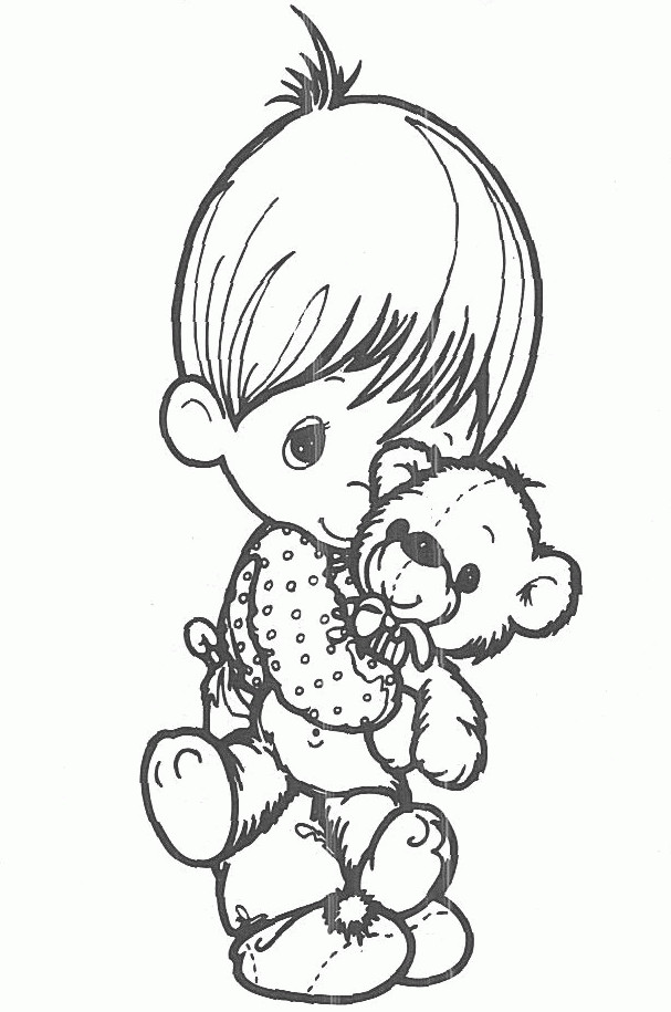 My Precious Moments Coloring Pages Boys
 Precious Moments Boy And Girl Coloring Pages Coloring Home
