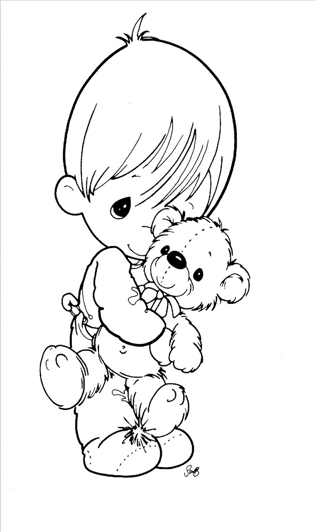 My Precious Moments Coloring Pages Boys
 Baby Coloring Pages Bestofcoloring