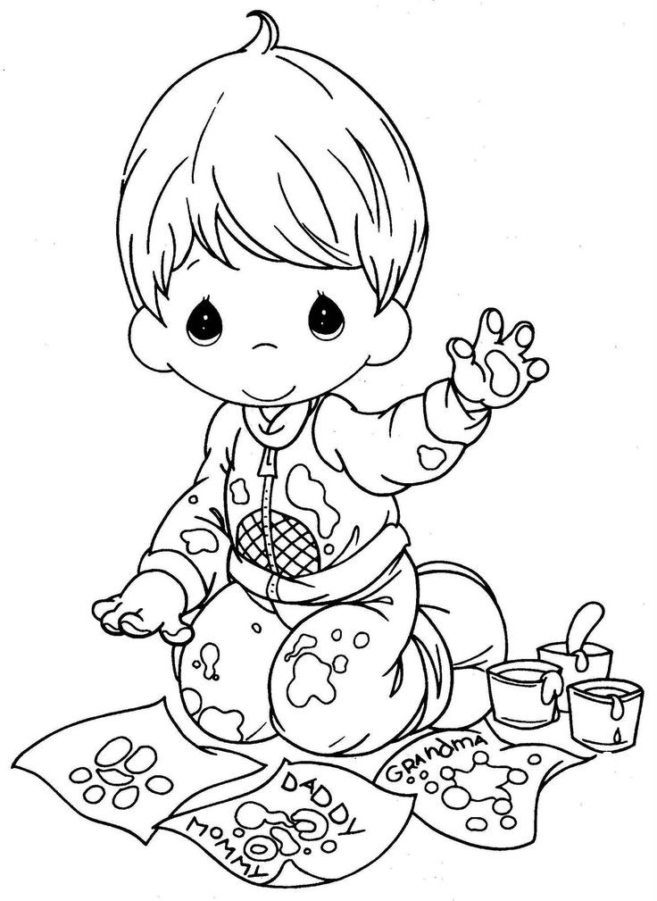 My Precious Moments Coloring Pages Boys
 Precious Moments "Love From The First Impression" Little