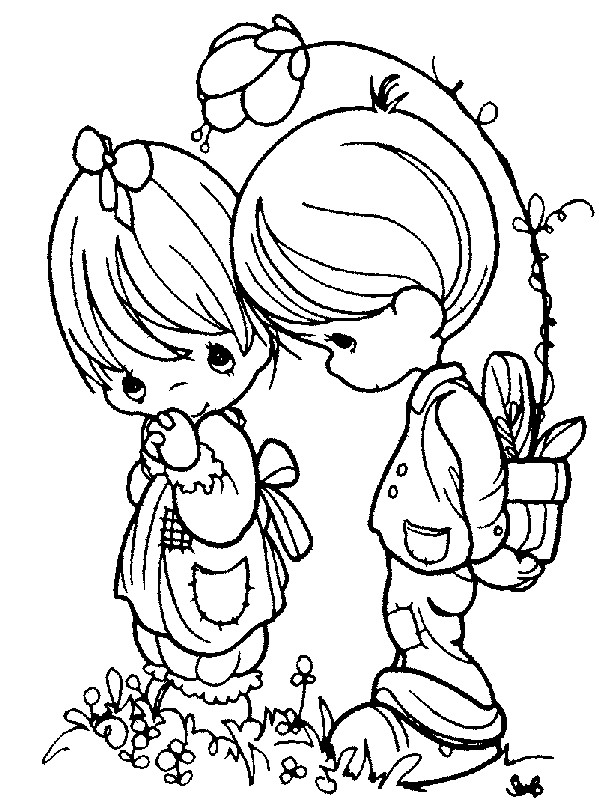 My Precious Moments Coloring Pages Boys
 Forever Friends Precious Moments Coloring Page Kids Play