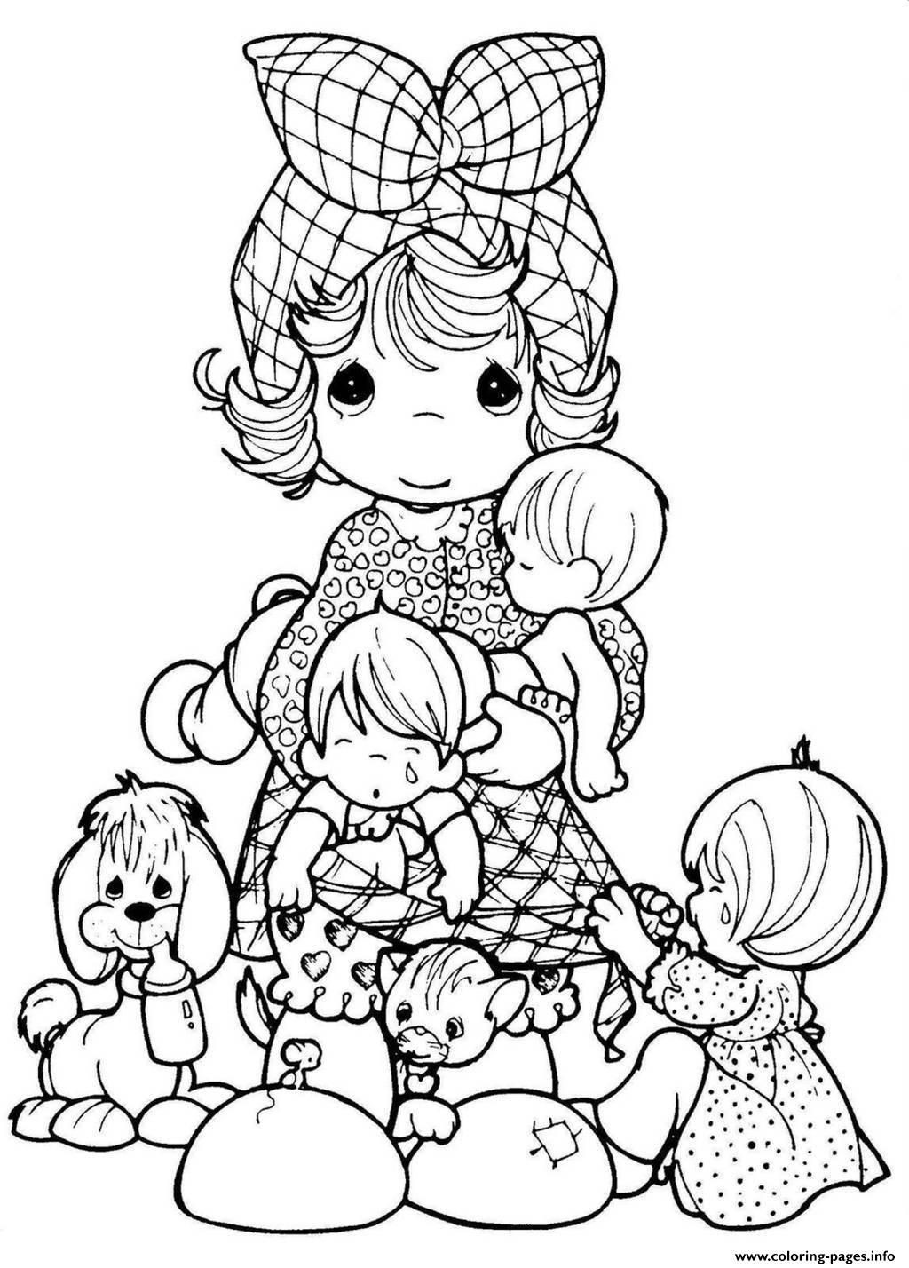 My Precious Moments Coloring Pages Boys
 Print adult precious moments coloring pages