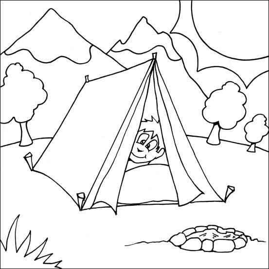 Nature Coloring Pages For Boys
 FUN printable coloring page boy peaking head out from