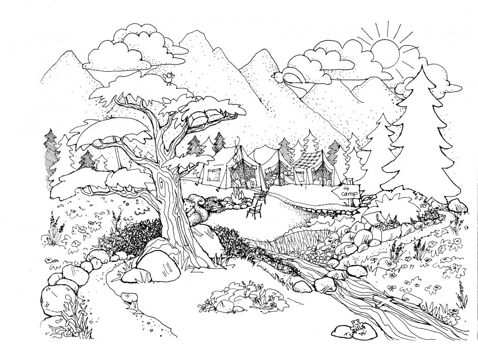 Nature Coloring Pages Printable
 Nature Drawing s at GetDrawings